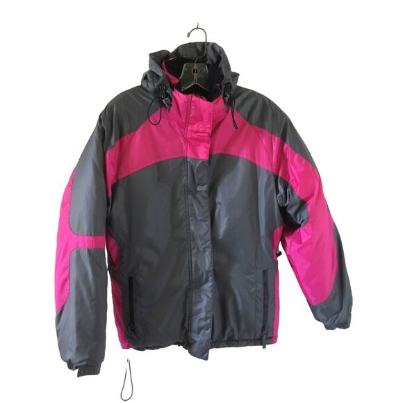 Snozu Kids Youth Girls Purple Gray Ski & Snowboard Winter Jacket Vented size L - Picture 2 of 7